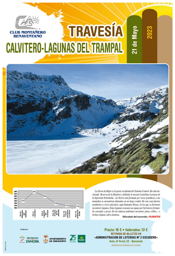 Cartel excursión Calvitero - Lagunas del Trampal